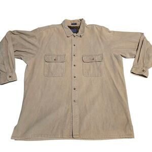 vintage Pendleton beige corduroy long-sleeve shirt  xl